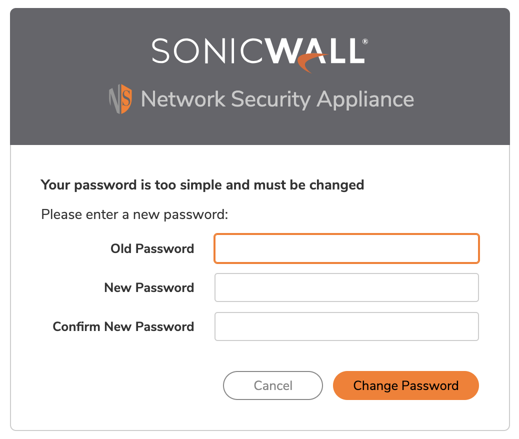 Changing API user password in Sonicwall