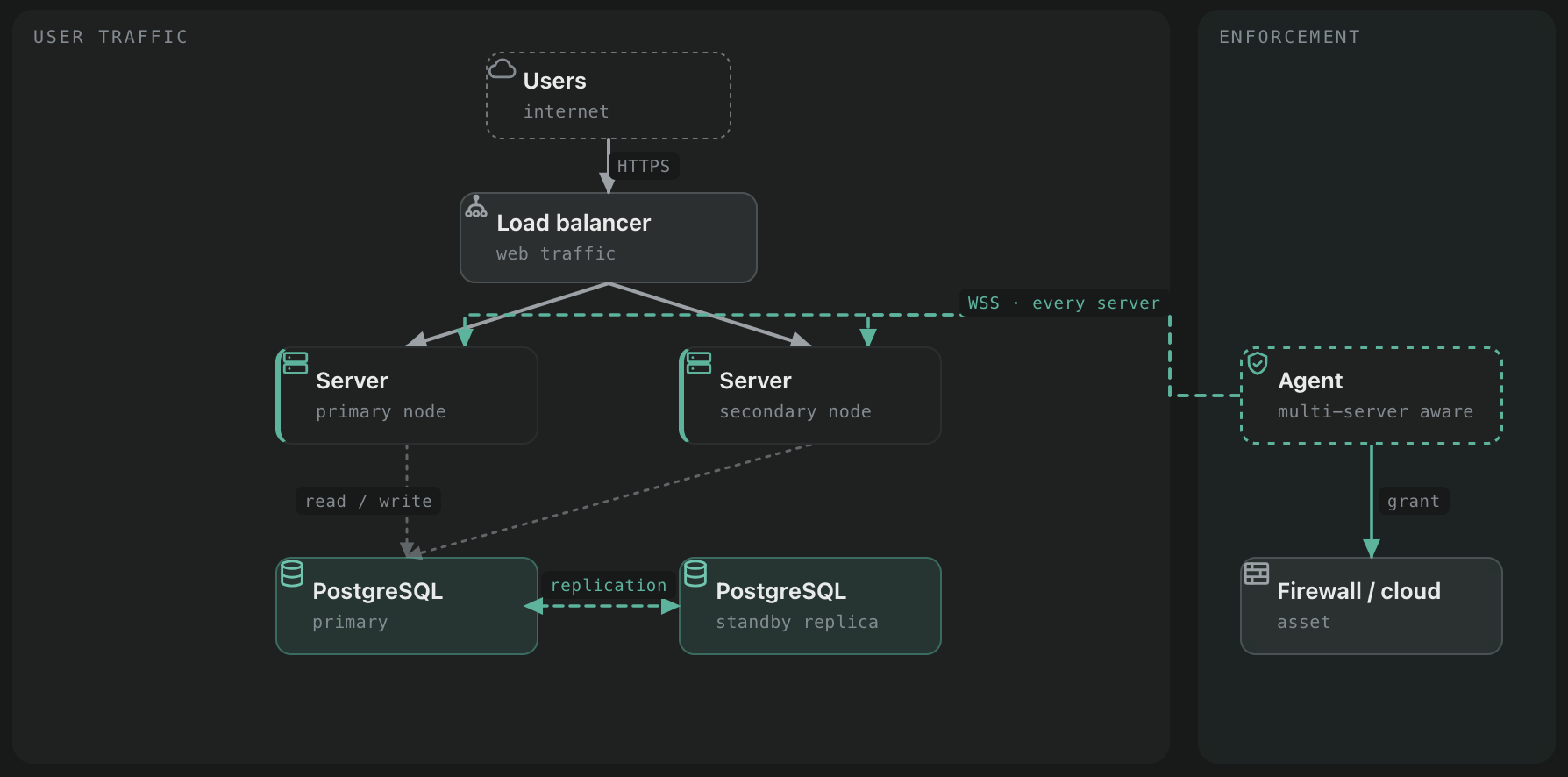 Shared-primary topology