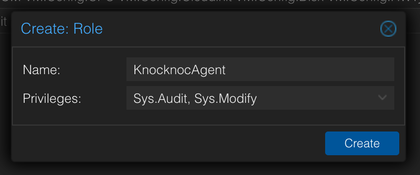 Proxmox: create the KnocknocAgent role