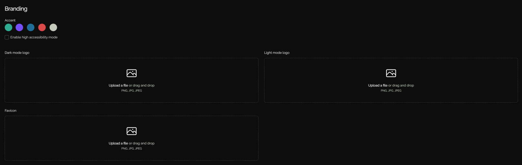 Branding settings