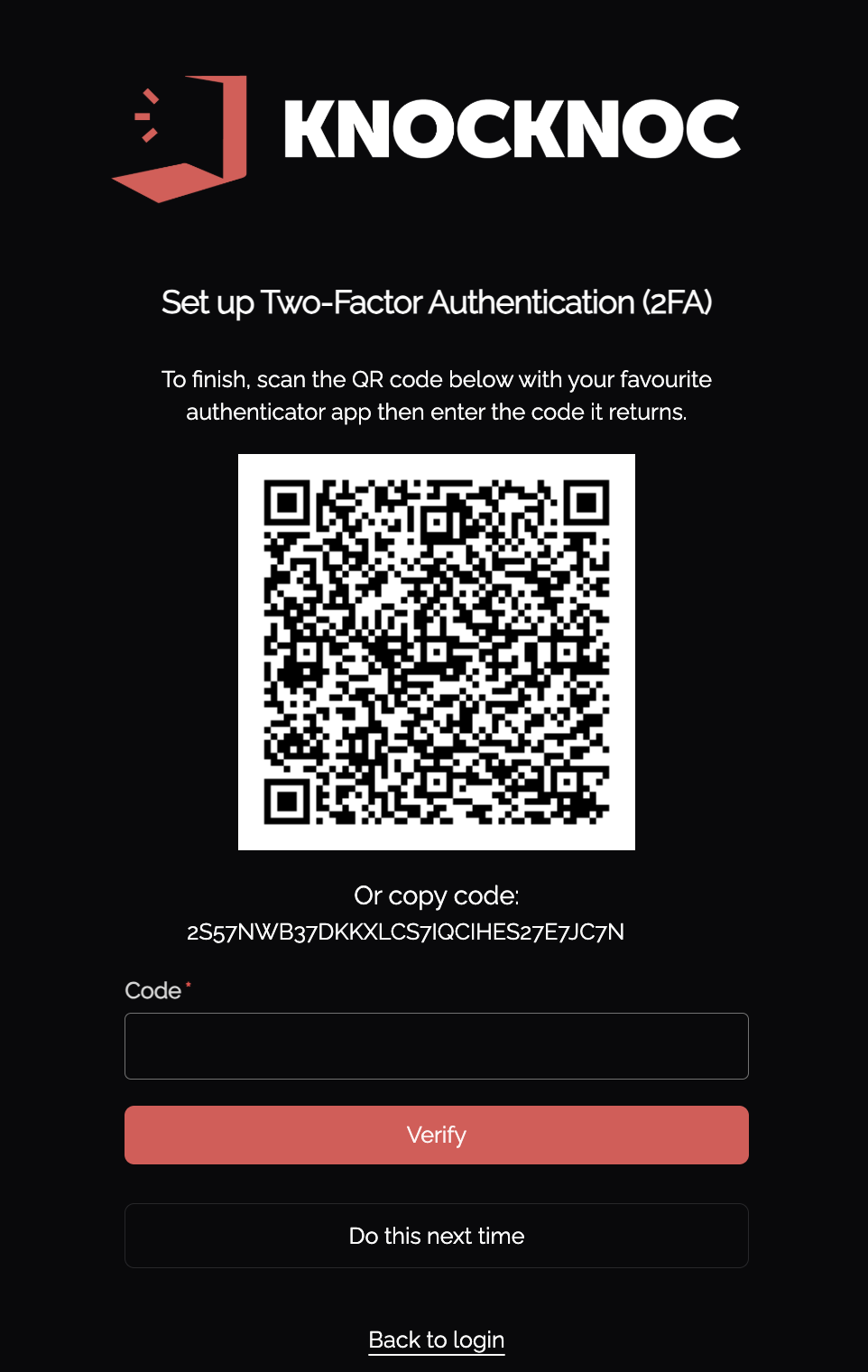 Set up Two-Factor Authentication (2FA) for a local user