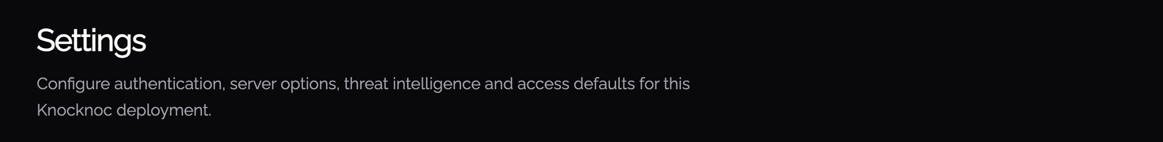 License section of admin Settings