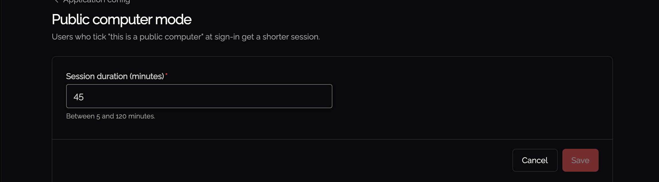 Public computer mode settings