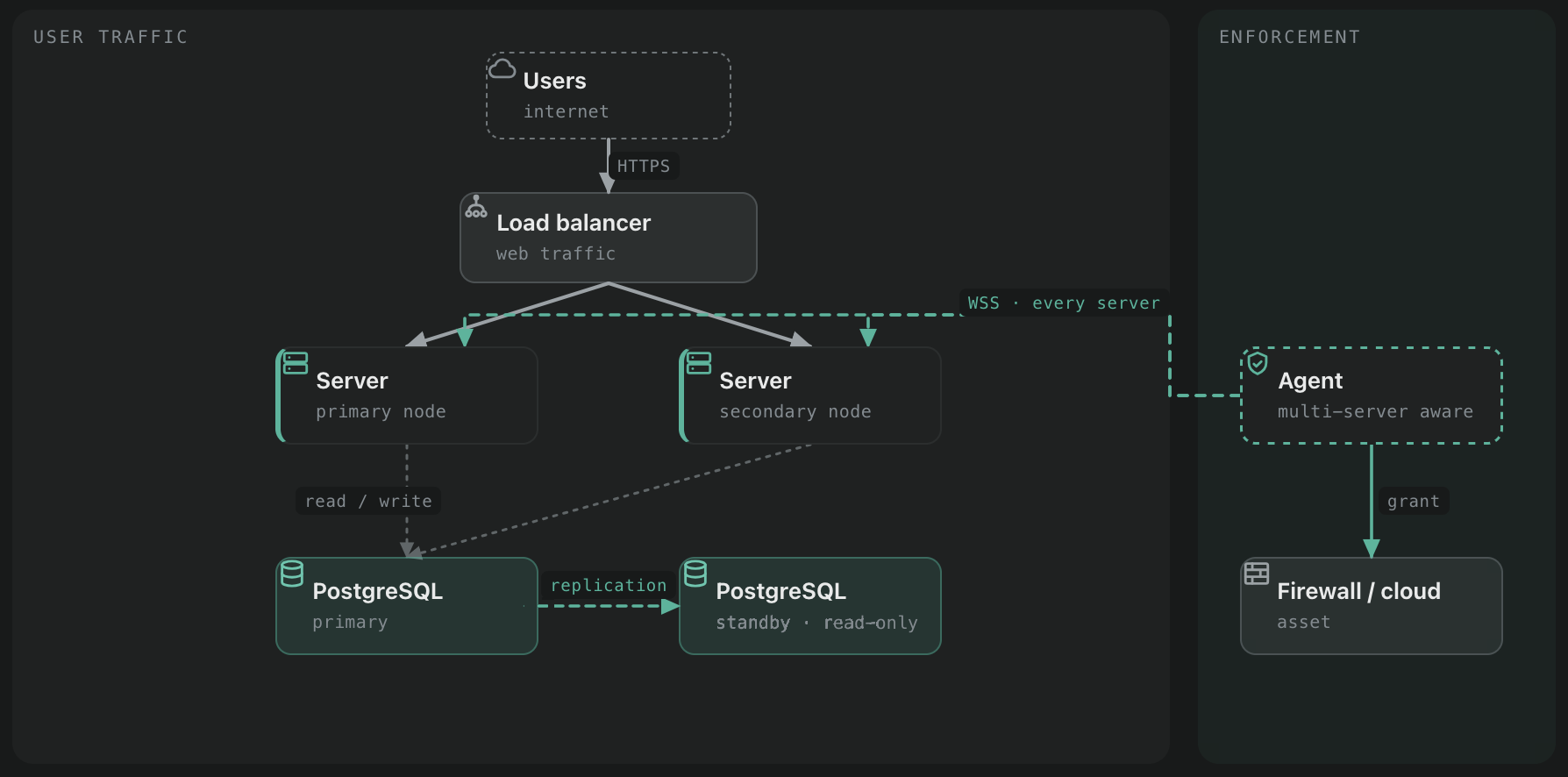 Shared-primary topology