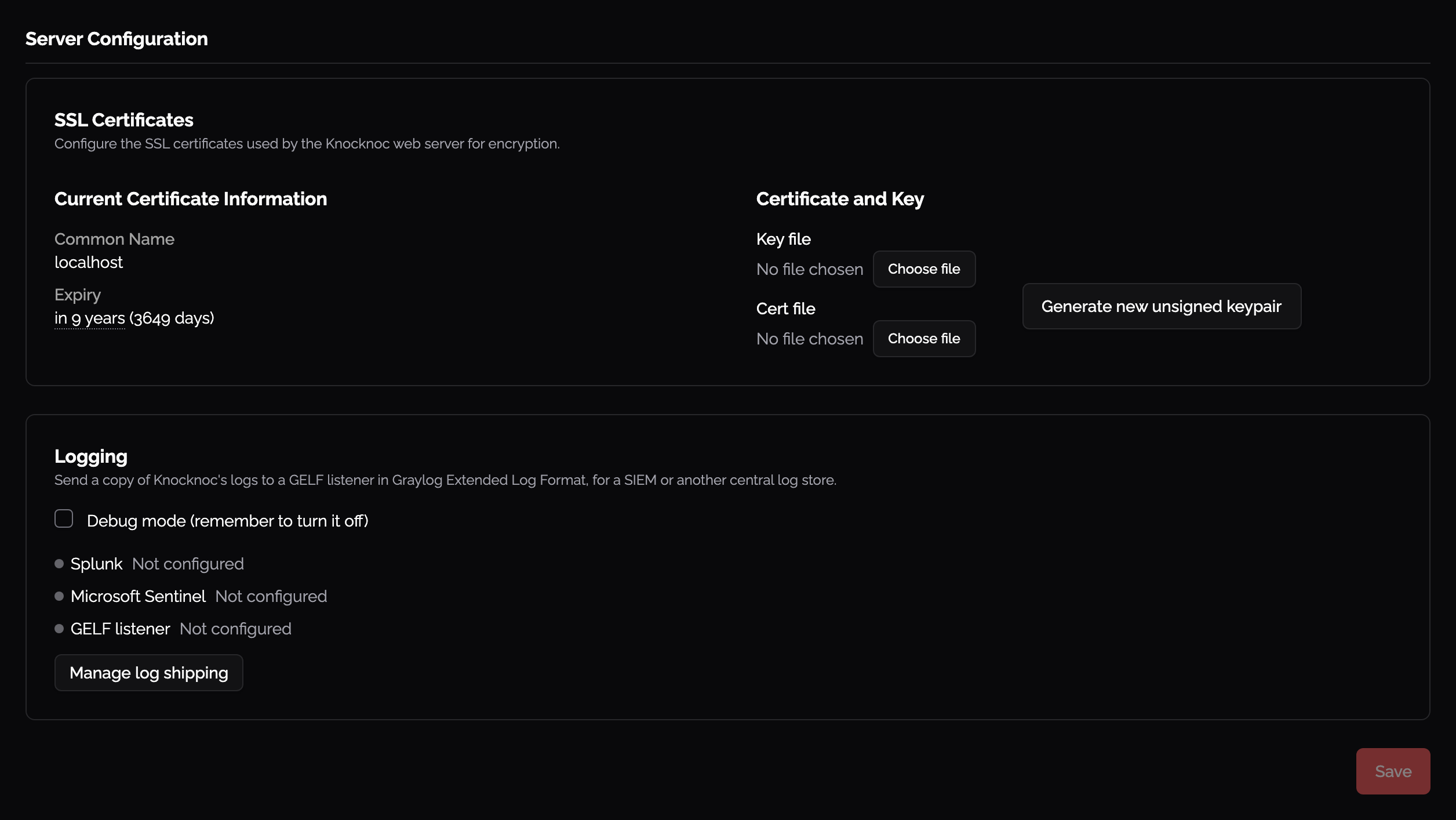 SSL/TLS certificate management