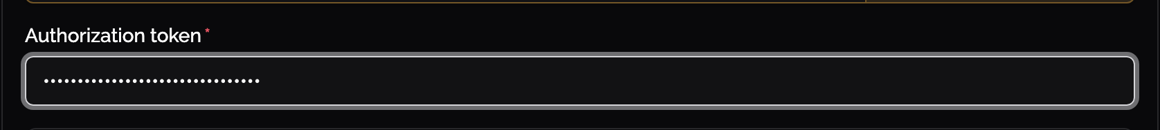 Authorization token