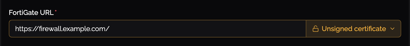 FortiGate URL