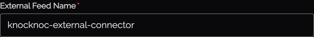 External Feed Name