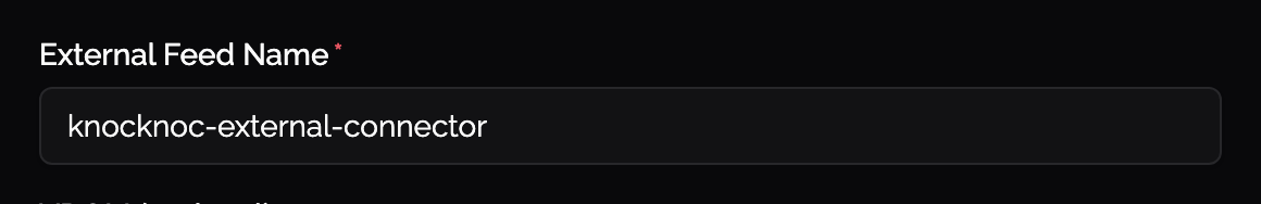 External Feed Name